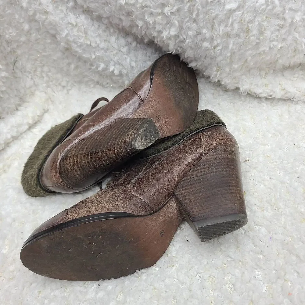 5/48‎ Abigail Leather Laceup Ankle Boots sz 38